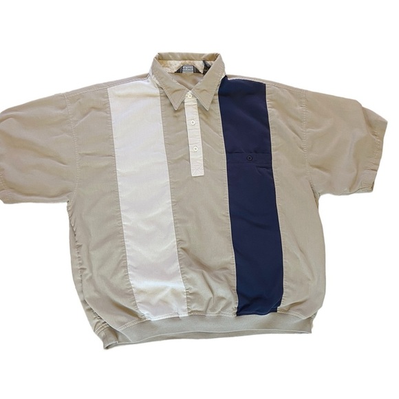 VNT David Taylor Cream & Blue Short Sleeve Grandpa Core Pullover - Picture 4 of 12